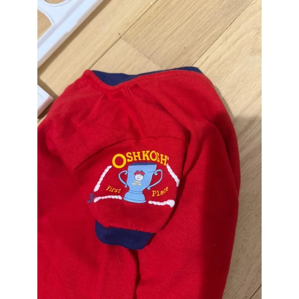 Vintage OshKosh B’Gosh Polo Red Size 6-9 Months Sailing Regata Boats